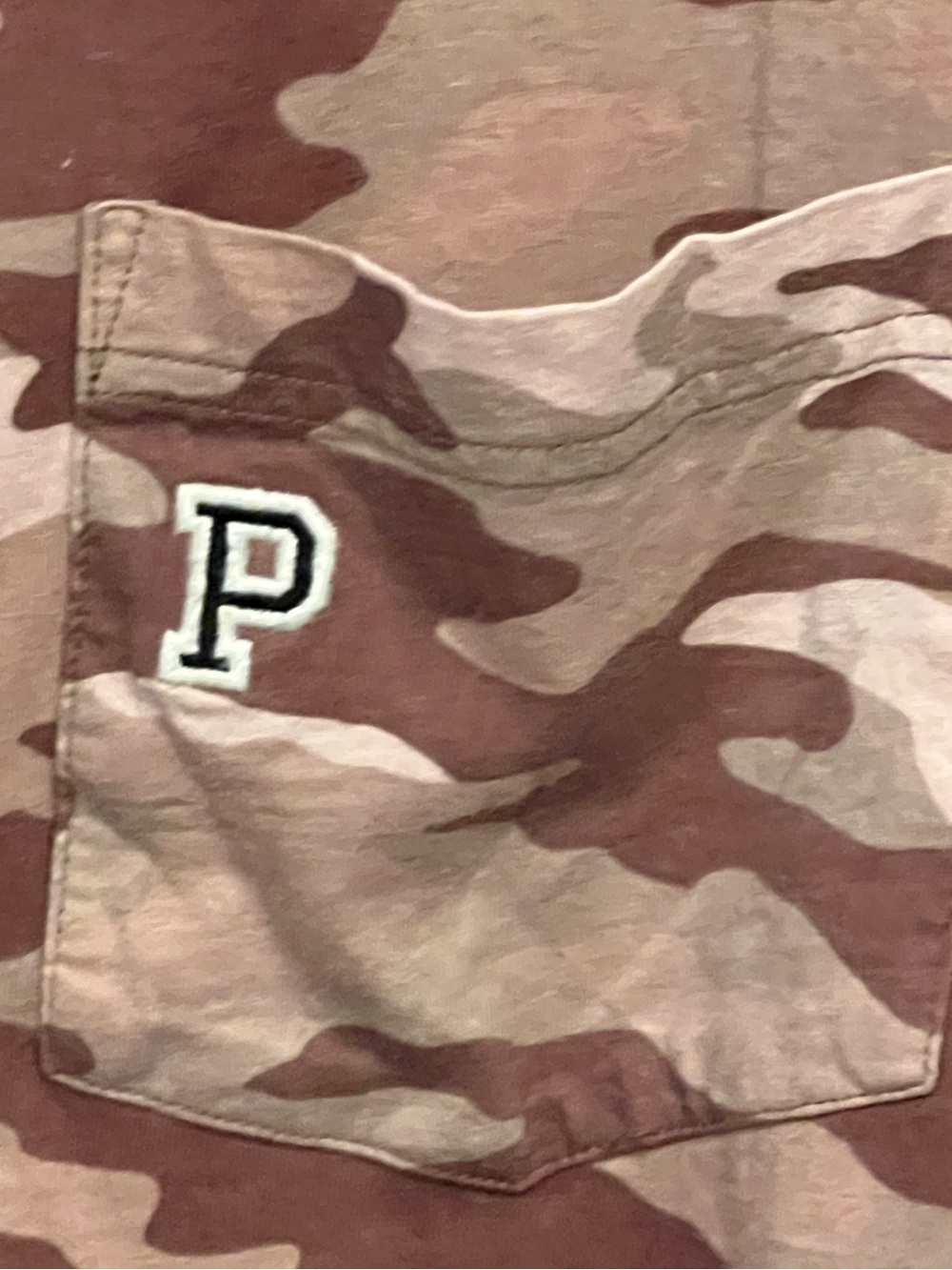 VGUC💗PINK VS 2 pc Sz-M SET!Cotton Rib Flare Leggings&Campus Pink Camo PocketTee! - Picture 6 of 9